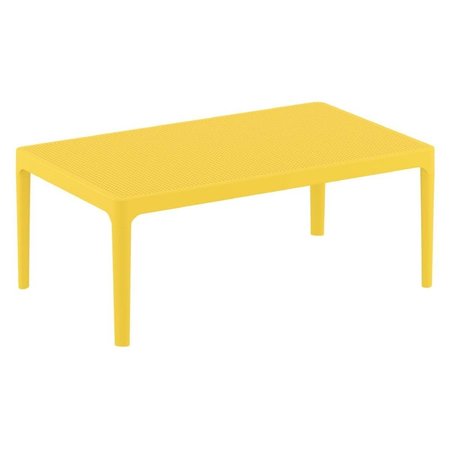 BOOK PUBLISHING CO 39 in. Sky Lounge Table Yellow GR2545636
